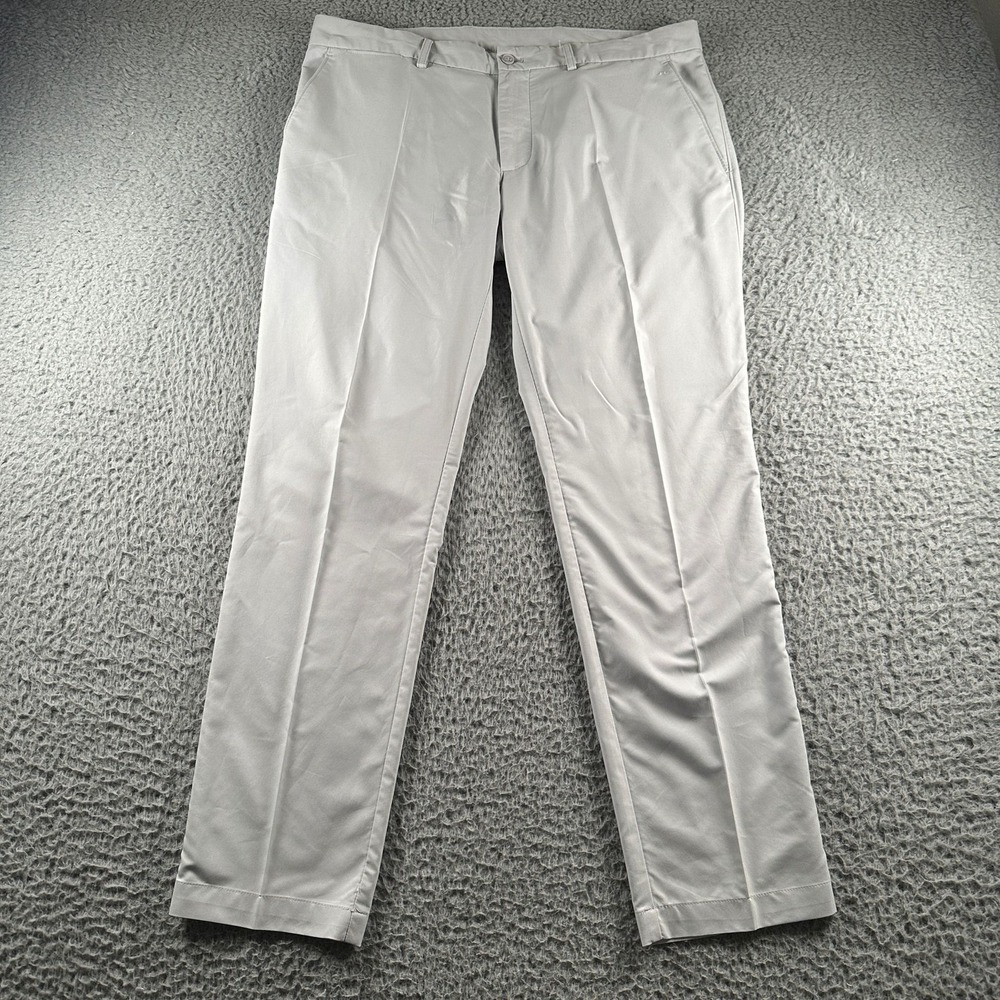 J.Lindeberg Pants Mens 36x30 Light Gray Slim Stretch Chino Golf Performance